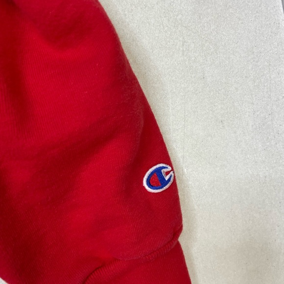 VINTAGE Champion Crewneck Sweatshirt Men Large Red USA 90s - Picture 3 of 7